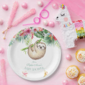 キュートスロッツトロピカルフローラブーケボーイベビーシャワー ペーパープレート (パーティー)