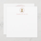 キュートスロッツピンクゼンヨガロータスアートパーソナライズされた サンキューカード (正面/裏面)