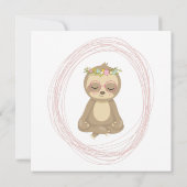 キュートスロッツピンクゼンヨガロータスアートパーソナライズされた サンキューカード (裏面)