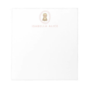 キュートスロッツピンクゼンヨガロータスアートパーソナライズされた ノートパッド