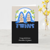 キュートスロッツボーイズニューツインベビー カード (黄色い花)