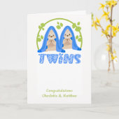 キュートスロッツボーイズニューツインベビー カード (黄色い花)