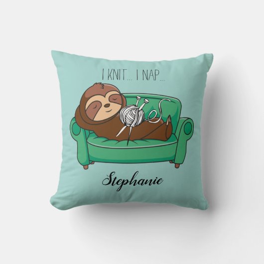 キュートスロットートバッグ編み物をテーマにしたギフト クッション (正面)