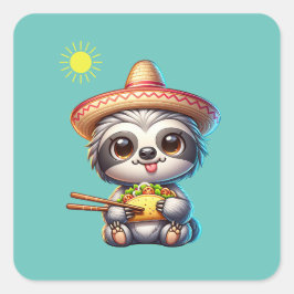 キュートスロ食べ物スタコス スクエアシール