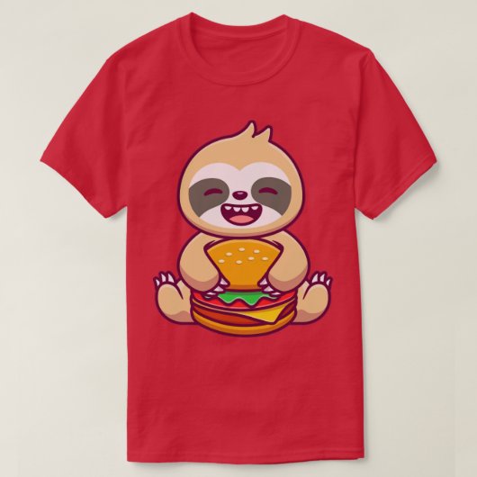 キュートスロ食べ物ースのバーガー Tシャツ (デザイン正面)
