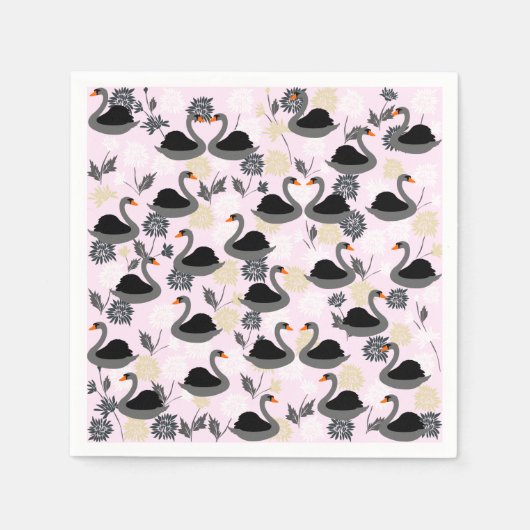 キュートスワン紙ナプキンス スタンダードカクテルナプキン (正面)