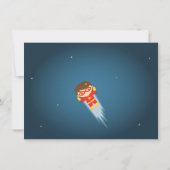 キュートスーパーヒーロー子供の誕生日パーティの招待状 招待状 (裏面)