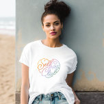 キュートセルフラブクラブハートレトロ Tシャツ<br><div class="desc">キュートセルフラブクラブハートレトロTシャツ</div>