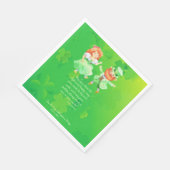 キュートセントパトリックの日アイルランド小妖精や小人踊りジグ スタンダードランチョンナプキン (角)