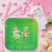 キュートセントパトリックの日アイルランド小妖精や小人踊りジグ ペーパープレート (パーティー)