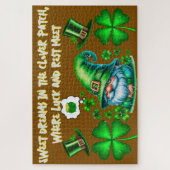 キュートセントパトリックの格言は茶色に寝ている | ジグソーパズル (縦)