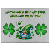 キュートセントパトリックの格言グレーで眠っている | カッティングボード (正面)