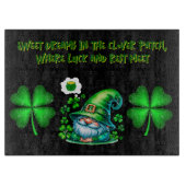 キュートセントパトリックの格言ブラックで眠る | カッティングボード (正面)