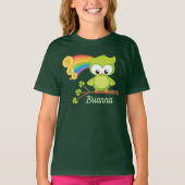 キュートセントパトリックスデイオウルアイリッシュ誕生日ガール Tシャツ (正面)