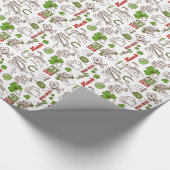 キュートセントパトリック記号イラストレーションドードルスタイル ラッピングペーパー (角)