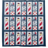 キュートセーリン航海のグデザイン シャワーカーテン (正面)