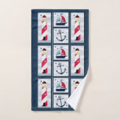 キュートセーリン航海のグデザイン バスタオルセット (ハンドタオル)