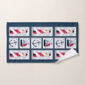 キュートセーリン航海のグデザイン バスタオルセット (ハンドタオル)