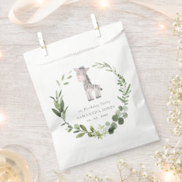 キュートゼブラグリーンリーフリース任意の年誕生日 フェイバーバッグ