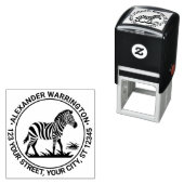 キュートゼブラスタンディングネーム差出人住所 セルフインキングスタンプ (インサイチュ)