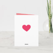 キュートゼブラスハッピーバレンタインデーホリデーカード シーズンカード (裏面)