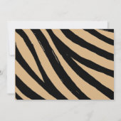 キュートゼブラナチュラルベージュベビーシャワー招待状 招待状 (裏面)