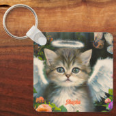 キュートソフトエンジェル子猫 キーホルダー (正面)