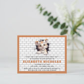 キュートタイガーキュブピーキング招待状テンプレートオレンジ 招待状 (スタンド正面)