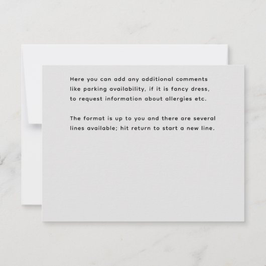 キュートタイガーキュブピーキング招待状テンプレートオレンジ 招待状 (裏面)