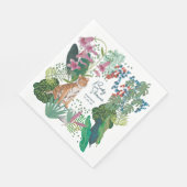 キュートタイガーサファリジャングル新生児シャワー スタンダードランチョンナプキン (角)