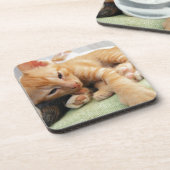 キュートタイガーストライプキッテン コースター (左側)