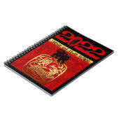 キュートタイガー中国のカスタム〔占星術の〕十二宮図誕生日 ノートブック (左側)