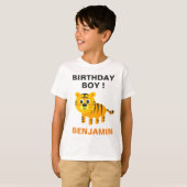 キュートタイガー子供の誕生日パーティー Tシャツ (正面フル)