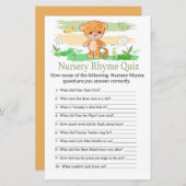 キュートタイガー子供部屋ライムクイズベビーシャワーゲーム (正面/裏面)