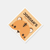 キュートタイガー誕生日 スタンダードカクテルナプキン (角)