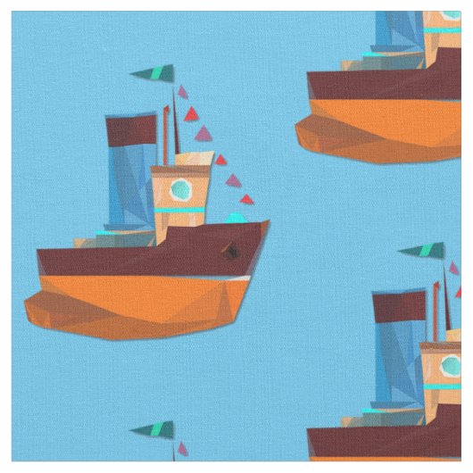 キュートタイニータグボートサンダーコーブ ファブリック (クローズアップ)