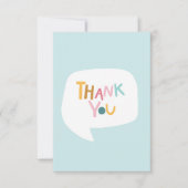 キュートタイポグラフィコーラルフラットサンキューカード サンキューカード (正面)
