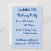 キュートタキシードキャットアニマル誕生日子供招待状 招待状 (裏面)