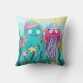 キュートタコとクラゲ装飾用クッション クッション (裏面)