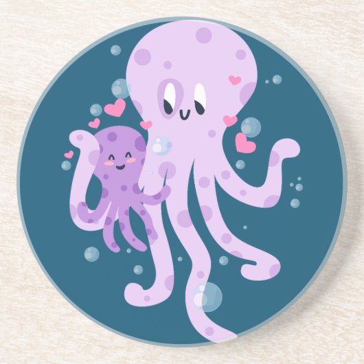 キュートタコママスケッチアート コースター (正面)