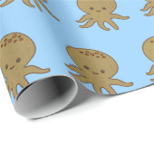 キュートタコ刺繍プリントカスタム ラッピングペーパー (ロールコーナー)