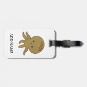 キュートタコ刺繍プリント名前をカスタムする ラゲッジタグ (裏面横)