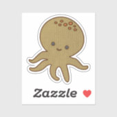 キュートタコ刺繍プリント シール (シート)