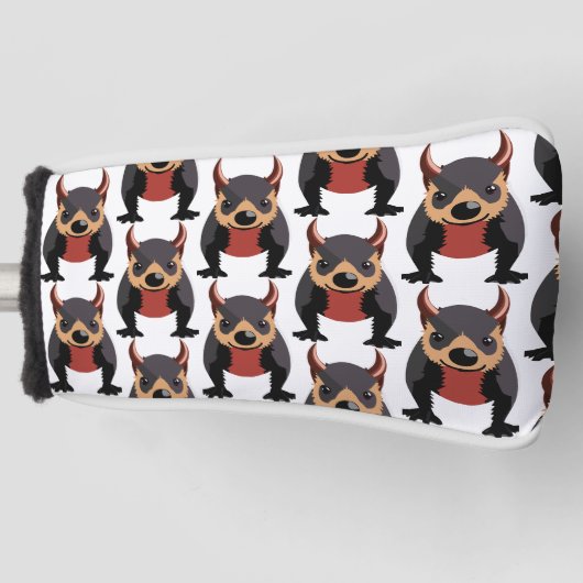 キュートタスマニアデビルデザイン ゴルフヘッドカバー (正面)