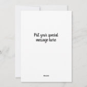 キュートターおもしろいプンヴァレンティヌロマンティックフラットカード シーズンカード (裏面)