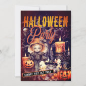 キュートダクお洒落シーハローウィンパーティ招待状 招待状 (正面)