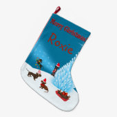 キュートダシュントパーソナライズされたクリスマスストッキング ラージクリスマスストッキング (正面 (吊り時))