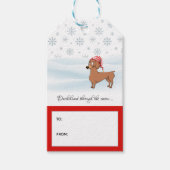 キュートダシュント通り雪の単語のホリ遊ティ ギフトタグ (正面)