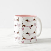 キュートダシュンドウィナードグビーミンヴァレンティネスコーヒー ツートーンマグカップ (正面右)