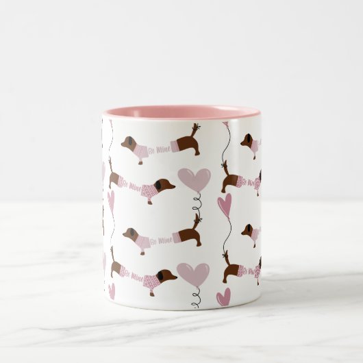 キュートダシュンドウィナードグビーミンヴァレンティネスコーヒー ツートーンマグカップ (中央)